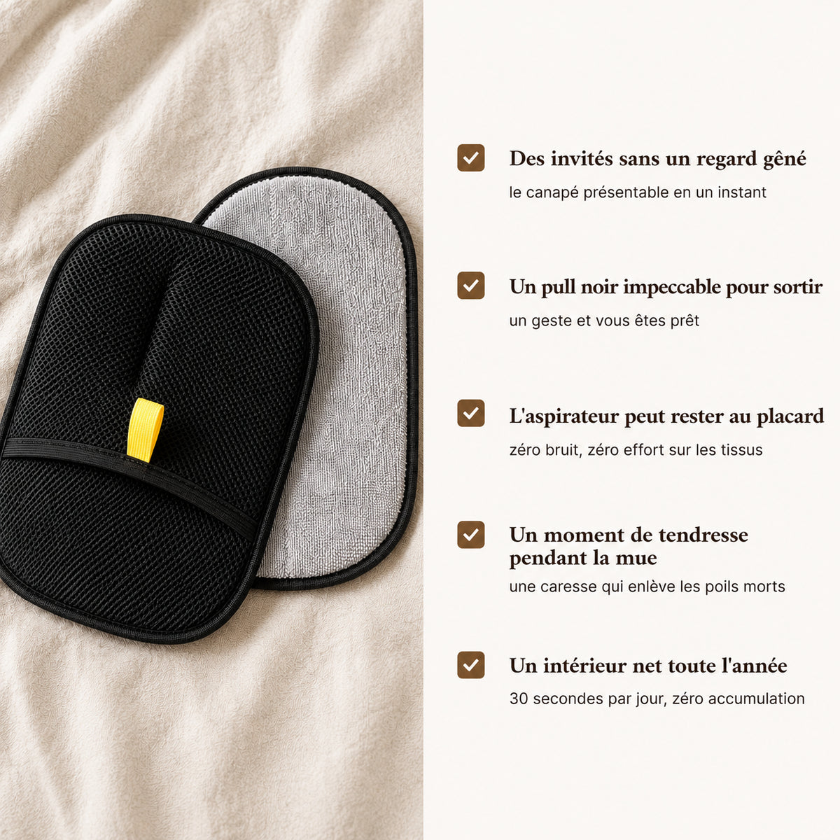 GantMagik™ — retirez 100 % des poils d'animaux