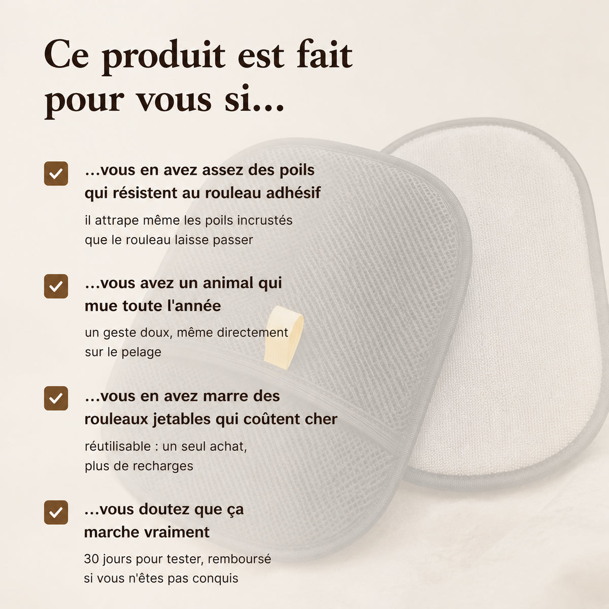 GantMagik™ — retirez 100 % des poils d'animaux